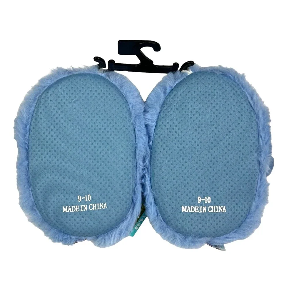 Fuzza Mallows by Squishmallows Furry Blue Walrus Slippers Toddler 9/10 NWT